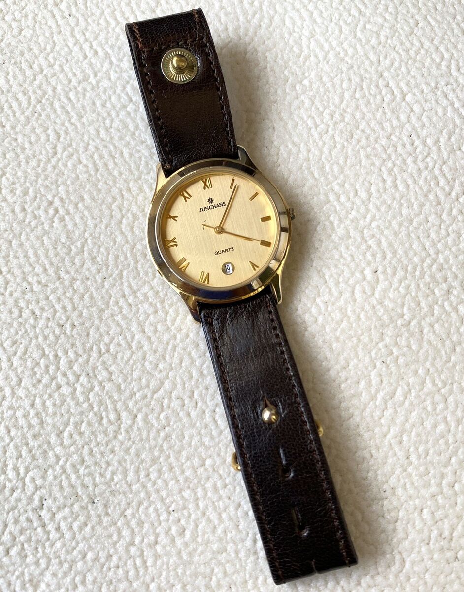 Junghans Quartz Watch Vintage Gold Plated Stainless Steel Junghans Quartz Watch Vintage Gold Plated Stainless Steel