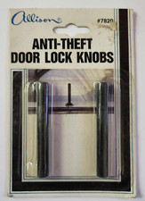 Anti-theft Door Lock Knobs 1959 Up Gm Ford Chrysler Black Metal