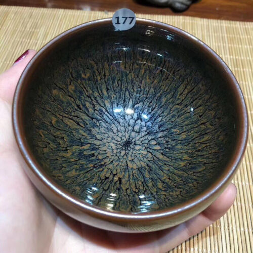 Jianzhan China small tea bowl Tenmoku Chawan by famous potter Hao Chen - Picture 1 of 2