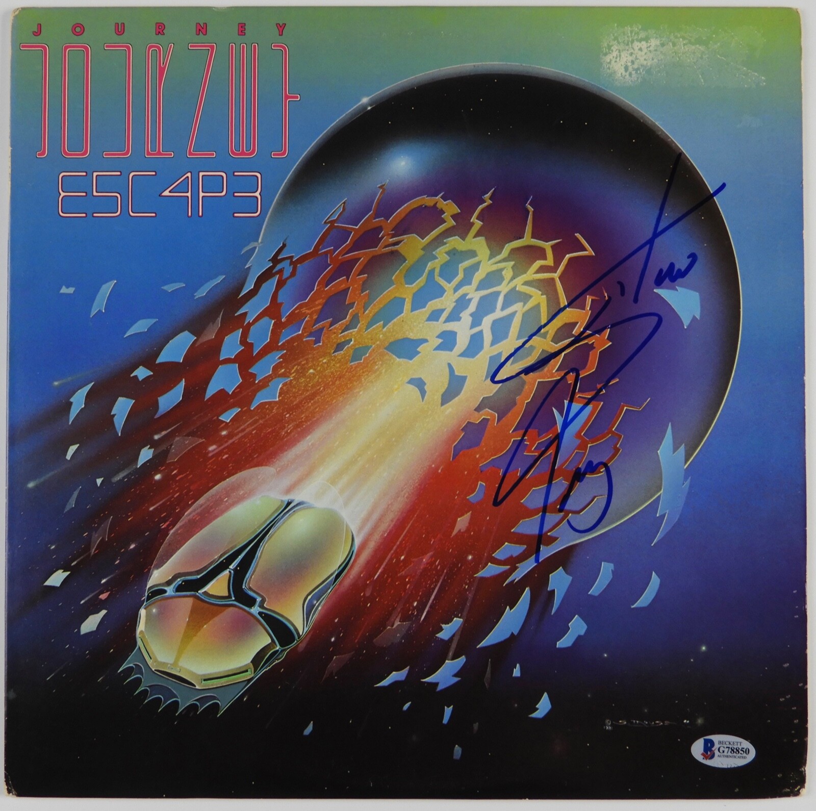 Steve Perry Journey Beckett Signed Autograph Album Record LP Escape | eBay
