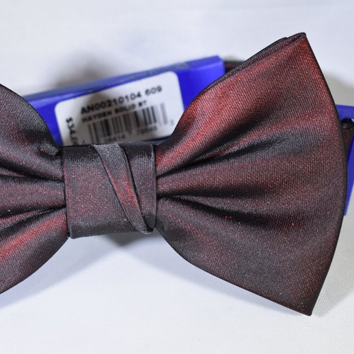 Men's Apt. 9 Pre-Tied Bow Tie-Hayden Solid-Deep Red-New with Tags-FREE SHIPPING - Picture 3 of 4
