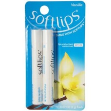 Softlips Lip Protectant/Sunscreen SPF 20, Value Pack, Vanilla, 0.07 Ounce Pack