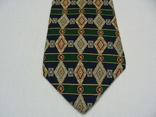 TOMMY HILFIGER - GEOMETRIC - VINTAGE - MADE IN USA - 100 SILK NECK TIE 