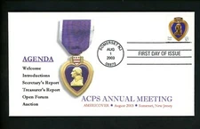 US FDC #3784A ACPS Americover 2003 Somerset NJ Purple Heart Military Medal