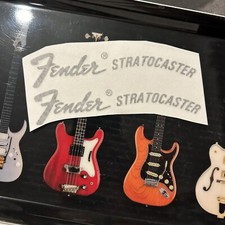 Fender Stratocaster Headstock Decals X2 / Stickers / Transfer / Peel And Stick