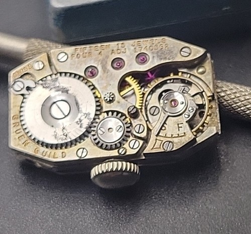 Early Gruen Doctors Nurses Watch Movement Duo Dial 835 For Repairs - Picture 3 of 5