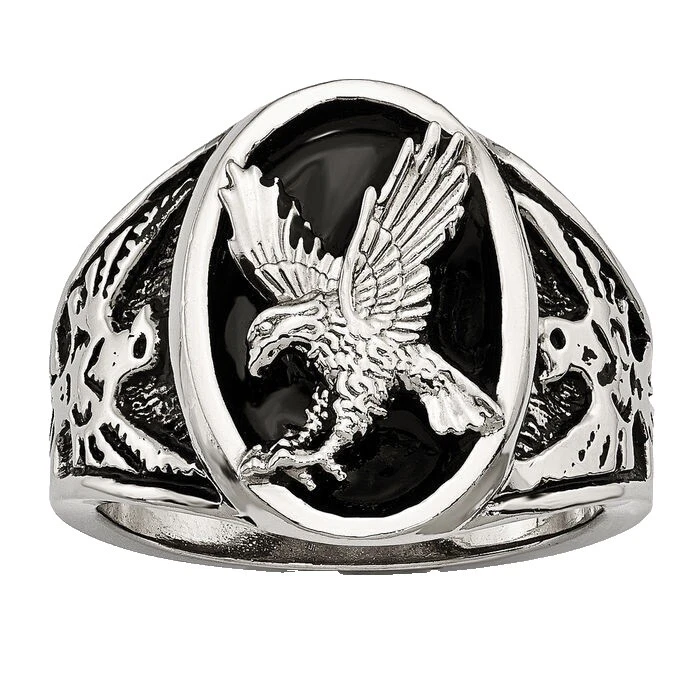 Anillos de Banda de Acero Inoxidable Sin Piedra para hombres