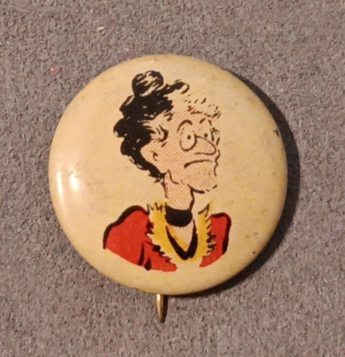 Emmy Kellogg s Pep Pinback Button Pin ~ 1940s Cereal Premium ~ Comic