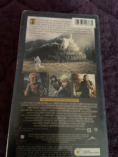 THE LORD OF THE RINGS THE RETURN OF THE KING VHS NEW - Picture 2 of 2