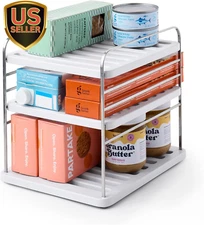 Upspace Cabinet Organizer, Adjustable-Height Sturdy Kitchen Cabinet and Pantr...