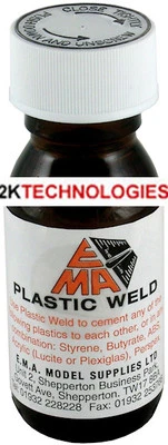 Plastruct EMA Plastic Weld - Liquid Polystyrene ABS Cement 57ml Bottle -T48 Post