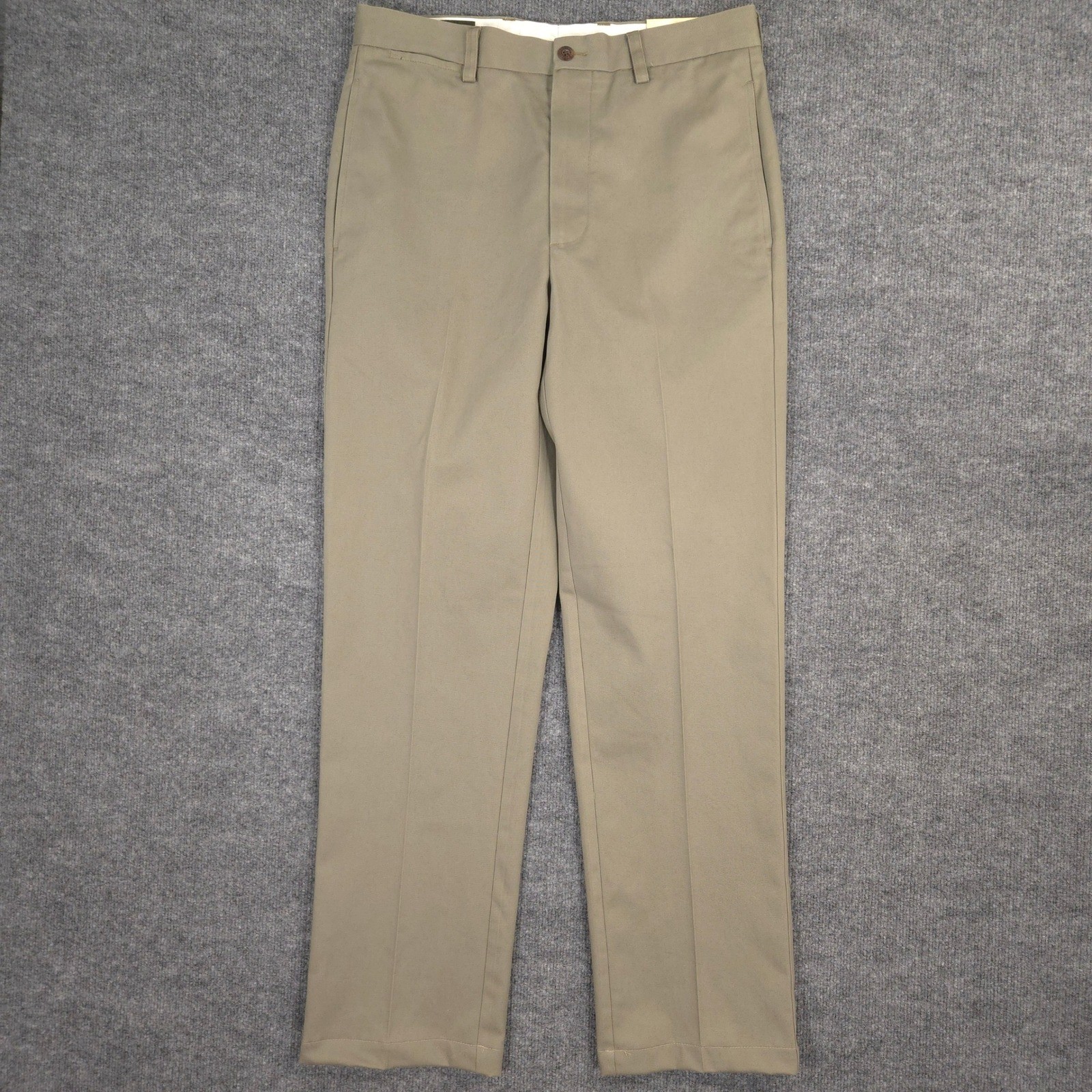 Orvis Pants Mens 32X33 Olive Straight Chino Wrinkle Free Twill Trousers NEW