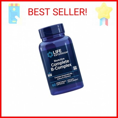 Life Extension BioActive Complete B-Complex, Heart, Brain and Nerve Support, Hea