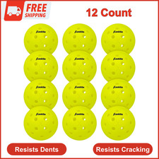 Franklin Sports X-40 Outdoor Pickleballs - Official Ball Size - Yellow - 12 Pack