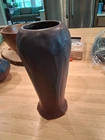 Vintage Van Briggle Daffodil Shaped Vase In Mulberry Glaze  9" Tall
