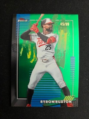 Topps Finest 2026 Byron Buxton Minnesota Twins Common Green Refractor 45/99 NM