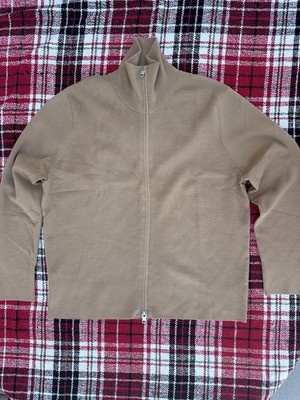H&M Men's Beige Sweater Full Zip Size XL New with Tags