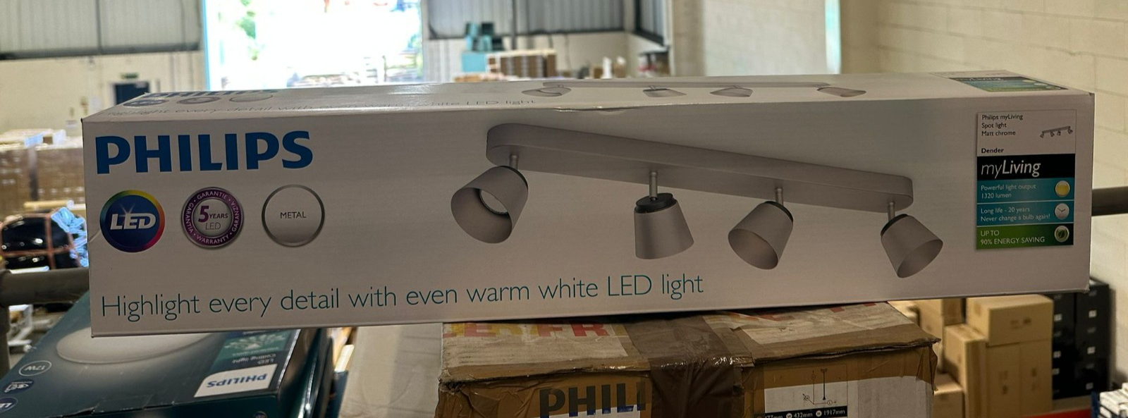 Philips myliving spotlight fitting dender matt chrome