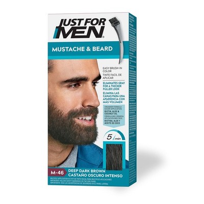 Mustache & Beard, multiple uses Beard Dye for Men with Brush, With Keratin Bi...