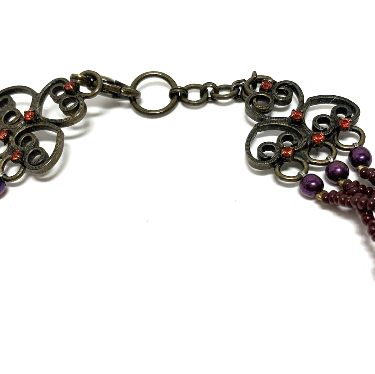 SORRELLI Signed Crystal Multi-Strand Necklace Cho… - image 5