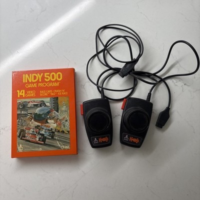 Atari 2600 Indy 500 1977 CIB Complete w/ Driving Controllers 
