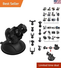 Adjustable Dash Camera Suction Mount with 360-Degree Joint for Easy Positioning