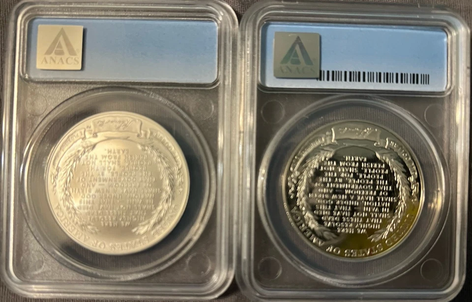 2009 P Lincoln Commemorative Dollar S&1 Set MS70 & PR79 DCAM ANACS Certified - Image 2 of 4