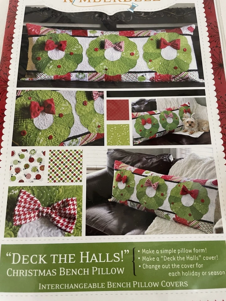 Deck The Halls Bench Pillow KimberBell Designs KD182 Pattern Instructions - Image 2 of 4