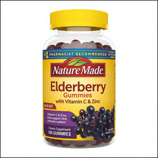 NEW Nature Made Elderberry Gummies With Vitamin C  Zinc Supplement 100 Exp 4-27