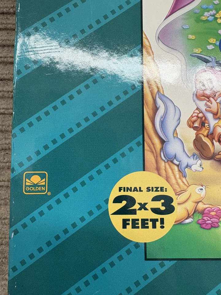 Póster dorado rompecabezas de 300 piezas vintage de Disney Blancanieves siete enanitos 2x3 Foto 2 de 4