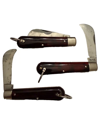 NOS Vintage Colonial Prov. USA Hawkbill Folding Knife / Electrician Utility Pock - product listing photo
