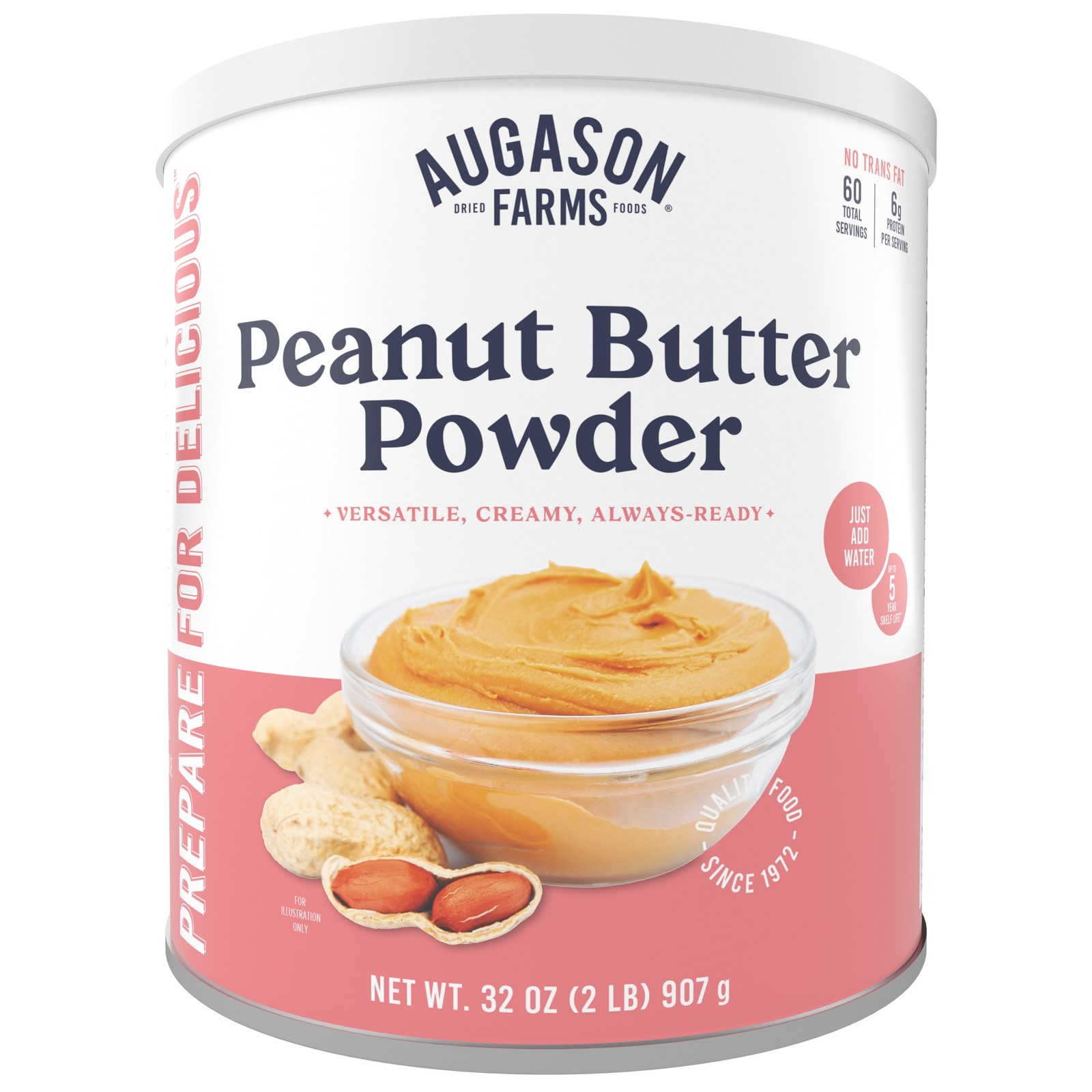 New Augason Farms Peanut Butter Powder 2 lbs No. 10 Can