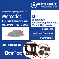 Für MERCEDES E-Klasse Limousine Typ W210 95-02 AHK abn +13pol spez. E-Satz TOP