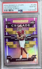 2024 Rookies And Stars Jayden Daniels PURPLE CRUSADE PSA 10! POP 2! 35/35