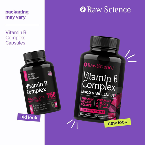 Vitamin B Complex Capsules B Vitamins: B1 B2 B3 B5 B6 B7 B9 B12 Biotin Folic - Picture 2 of 9