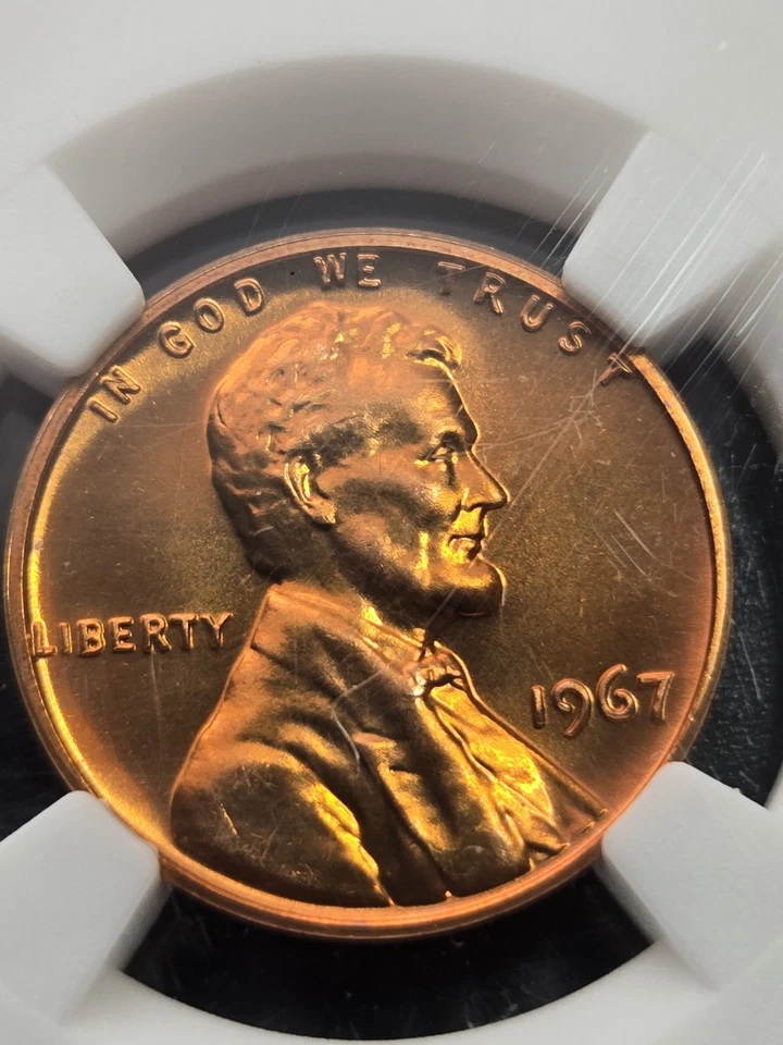1967 SMS 1C Lincoln Cent NGC MS67 RD *213 - Image 3 of 4