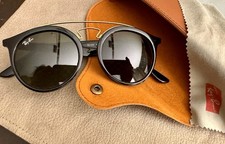 Ray-Ban Herren Sonnenbrille rund, Rahmen schw...
