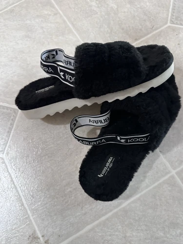 Koolaburra by Ugg sandali donna FUZZ'N II slingback slide neri taglia 5