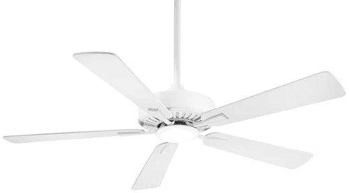 Minka Aire Contractor LED 52" Ceiling Fan - Flat White 5-Blade Remote Control - Picture 1 of 2