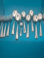 ONEIDA LTD OCEANIC Stainless 11 PIECES ~ 8 ASSORT SPOONS , 3 DINNER FORKS