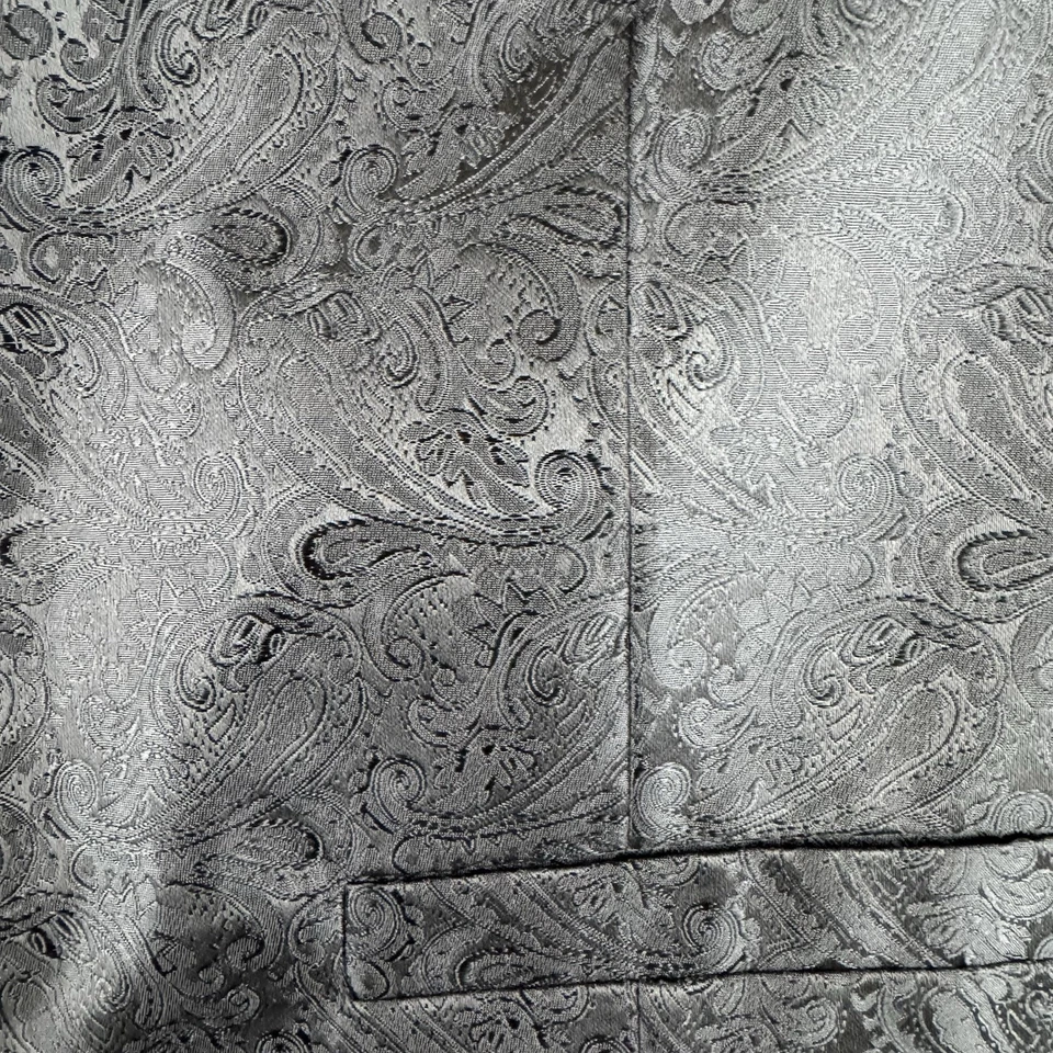 Scully Vest Men’s Large Black Paisley Western Lapel Cowboy - Image 2 of 4