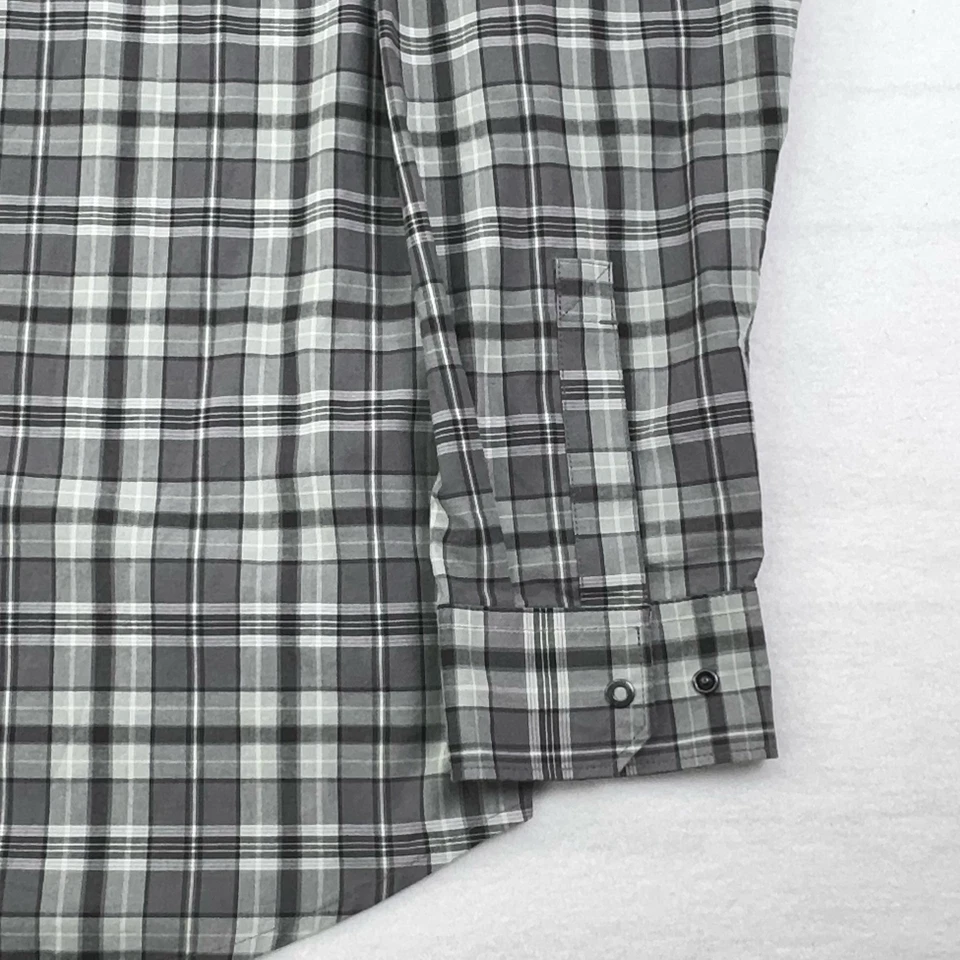 5.11 Tactical Shirt Mens Large Gray Plaid IGOR Long Sleeve Covert RAPIDraw EUC - Image 3 of 4