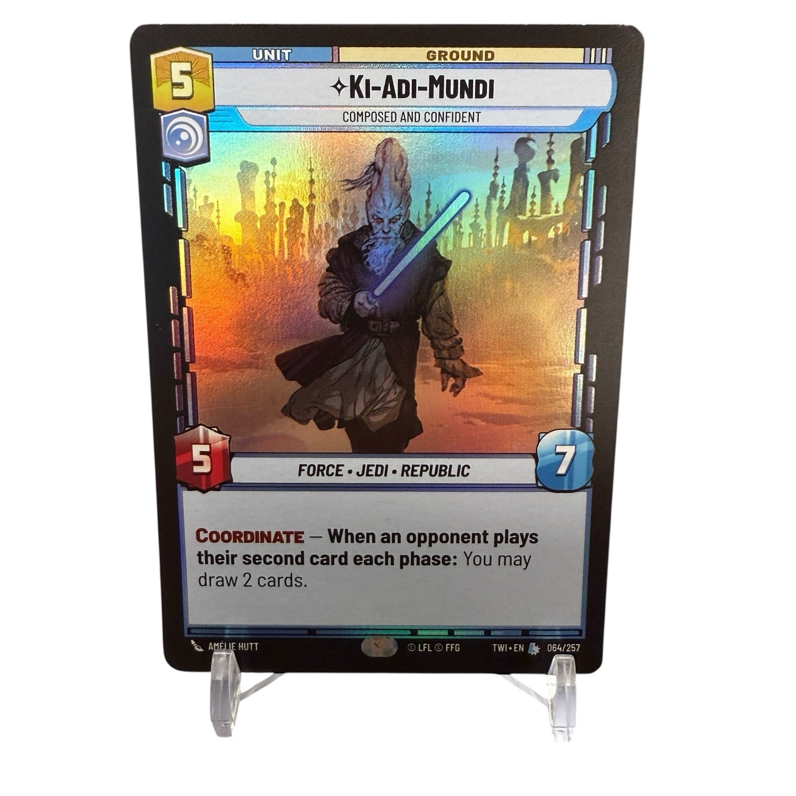 Ki Adi Mundi Composed Star Wars Unlimited Legendary Foil Twilight TWI 064 NM