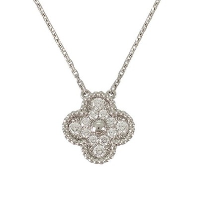 Van Cleef Arpels Vintage Alhambra White gold diamond Necklace