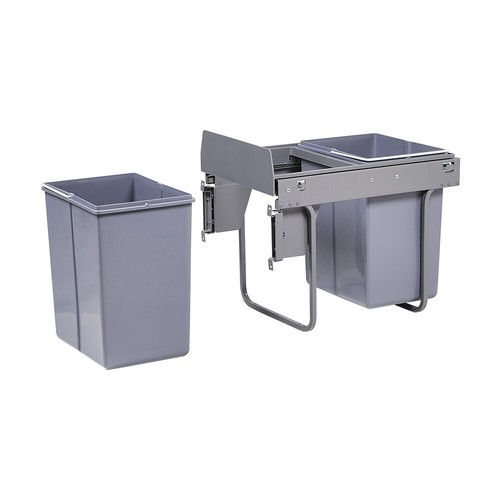 Hidden Kitchen Trash Bin 40L Pull Out Waste Recycle Cabinet with Soft Close - Picture 3 of 14