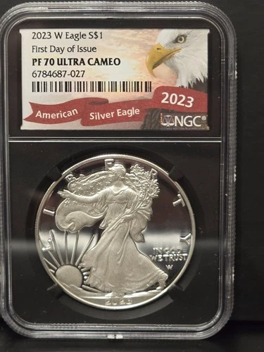 2023 W American Silver Eagle First Day of Issue NGC PF 70 Ultra Cameo