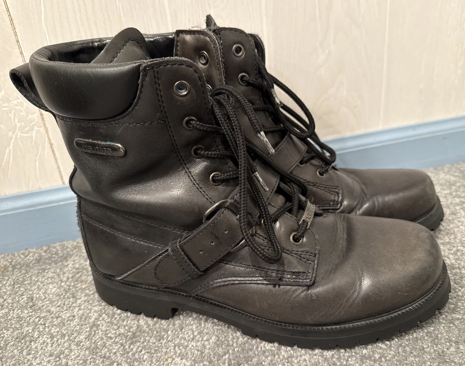Vintage Nautica Boundary Men’s Boots 11M Black 85-7861