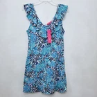 Lilly Pulitzer Alessa Romper Dress in Light Aqua Spritz Size Small NWT