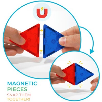 TYTAN TILES MAGNETIC TOY TILES, 60 PIECES - MULTI COLORED