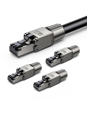 UGREEN CAT 7 RJ45 Stecker, Netzwerk-Stecker, 10Gbps, für LAN Kabel Verlege-Kabel